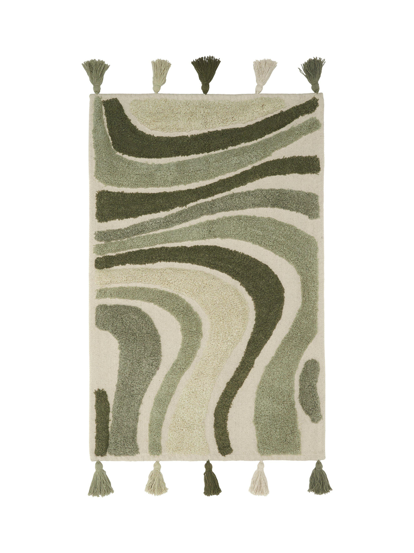 Badrumsmatta Swirl Mossgrön 60x90cm
