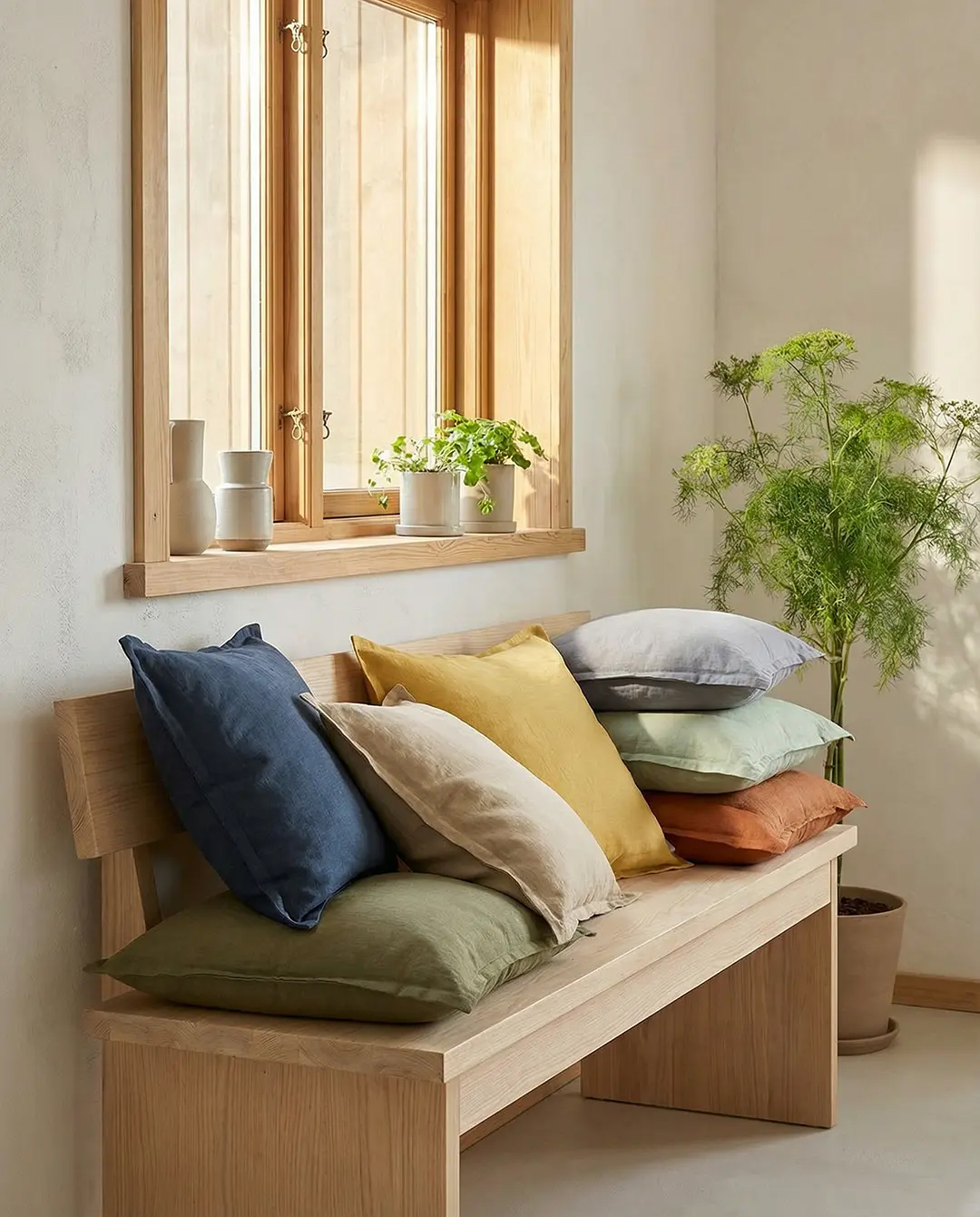 Kuddfodral Linen Grön 50x50cm - 2