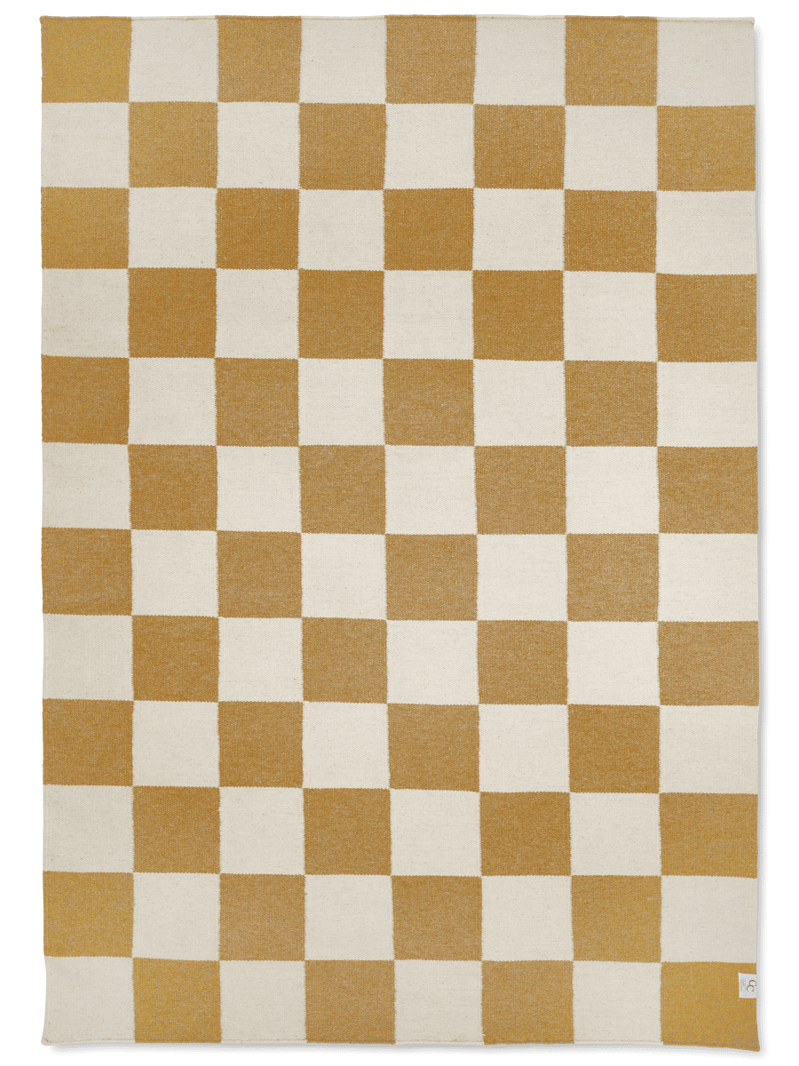 Squares Gul/Vit 300x400cm