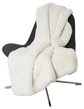 Fluffy Pläd Vit (Ivory)