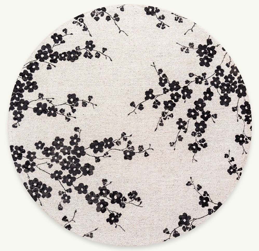 Sakura Night Snow 240cm Rund - 2