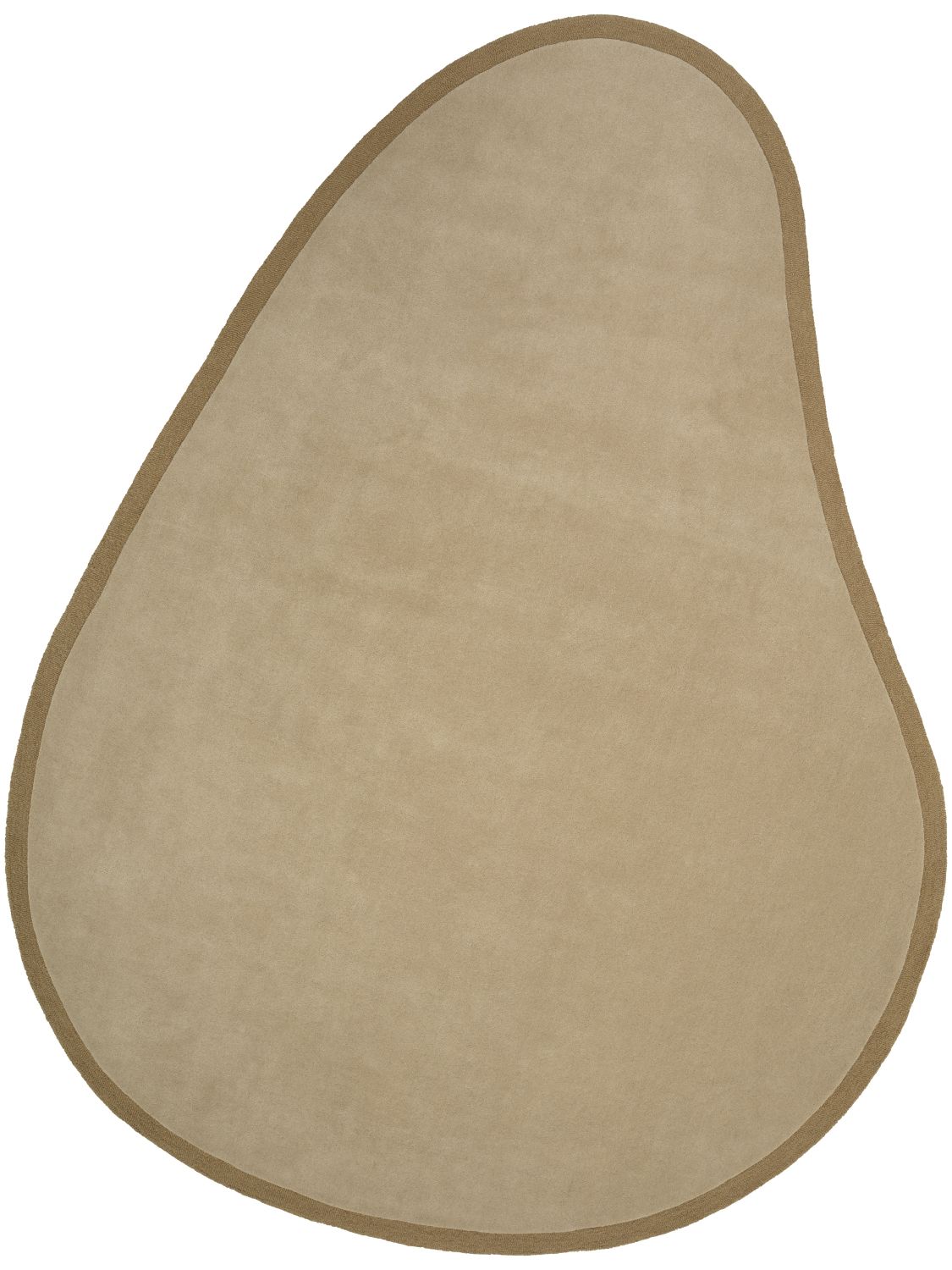 Helbild Eluna Virel Almond beige handtuftad päronformad ullmatta från Linie Design