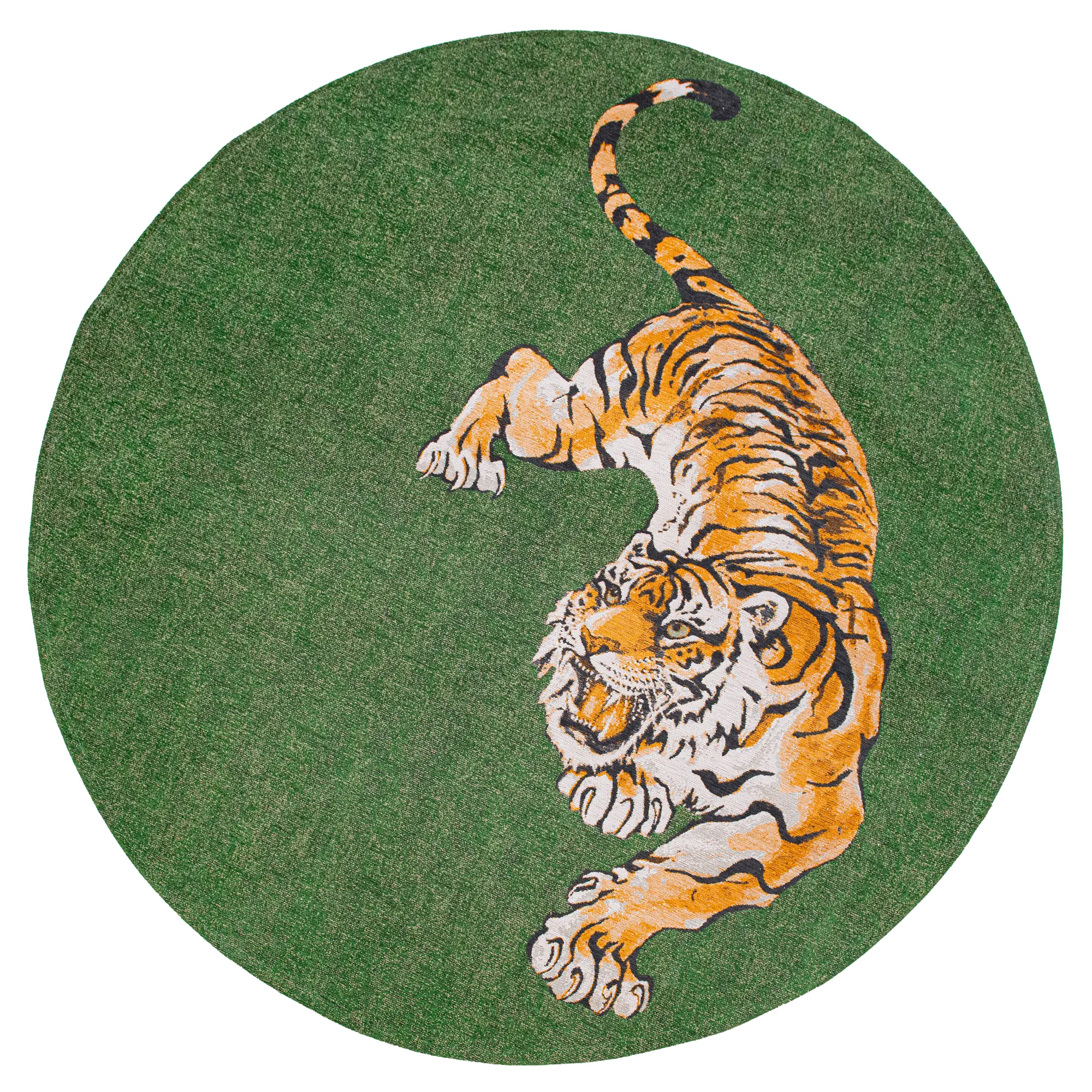 Barnmatta Tiger Green Rund 240cm
