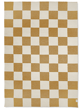 Squares Gul/Vit 200x300cm