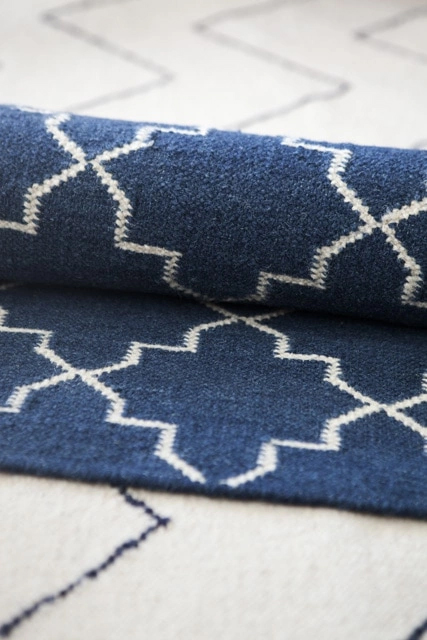 Geometric Indigo Melange 234x232cm - 2