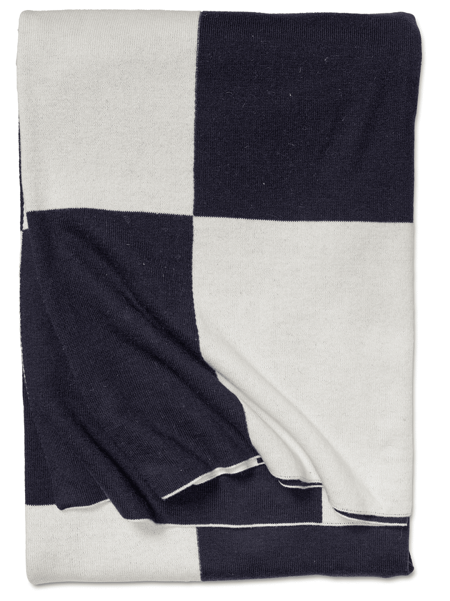 Pläd Square Navy 130x170cm