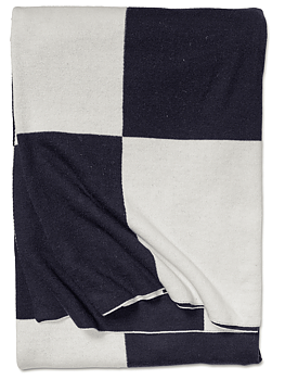 Pläd Square Navy 130x170cm