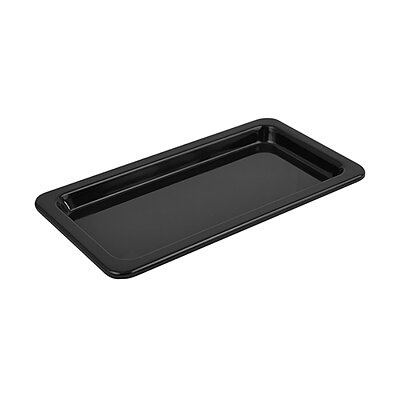 Black Melamine 1/3 Thin Rim Gastro Dish w/sf176x325x30mm 0.3