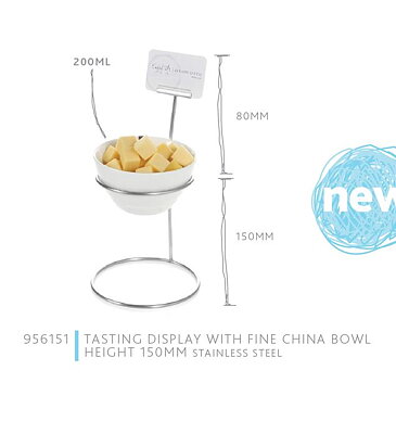 TASTING DISPLAY WITH FINE CHINA BOWL