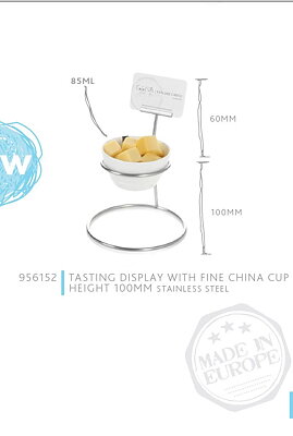 TASTING DISPLAY WITH FINE CHINA BOWL