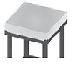Huggblock plast/rfr 500x 500x100 mm