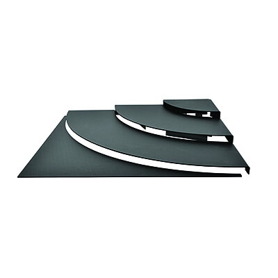 Black ABS Curved 4 Tiers Riser