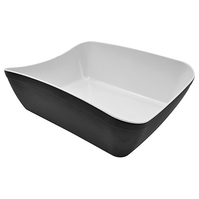 Black/White Matt Melamine 1/2 Verdura Crock
