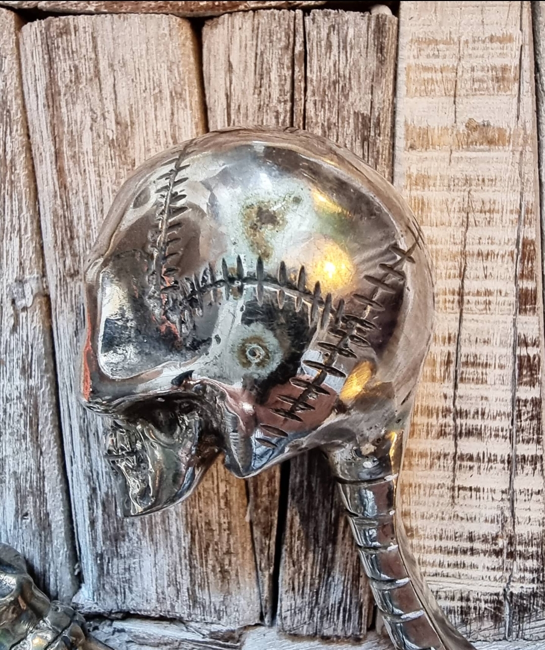 Väggkrok Silverfärgad - Skull  - 3