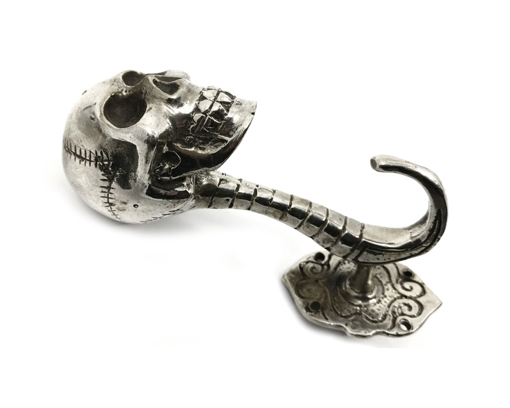 Väggkrok Silverfärgad - Skull 