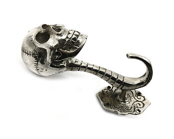 Väggkrok Silverfärgad - Skull 