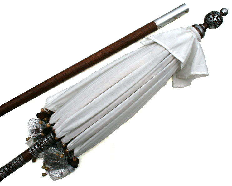 Bali Parasoll Stort 200 cm - Vitt - 5
