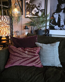 Kuddfodral 45x45 - Crinkled Grey/green