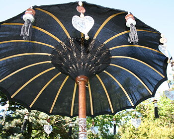 Bali Parasoll Stort 200 cm - Svart