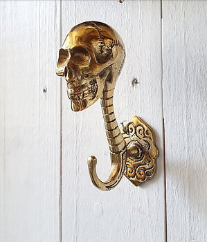 Väggkrok Guldfärgad - Skull 