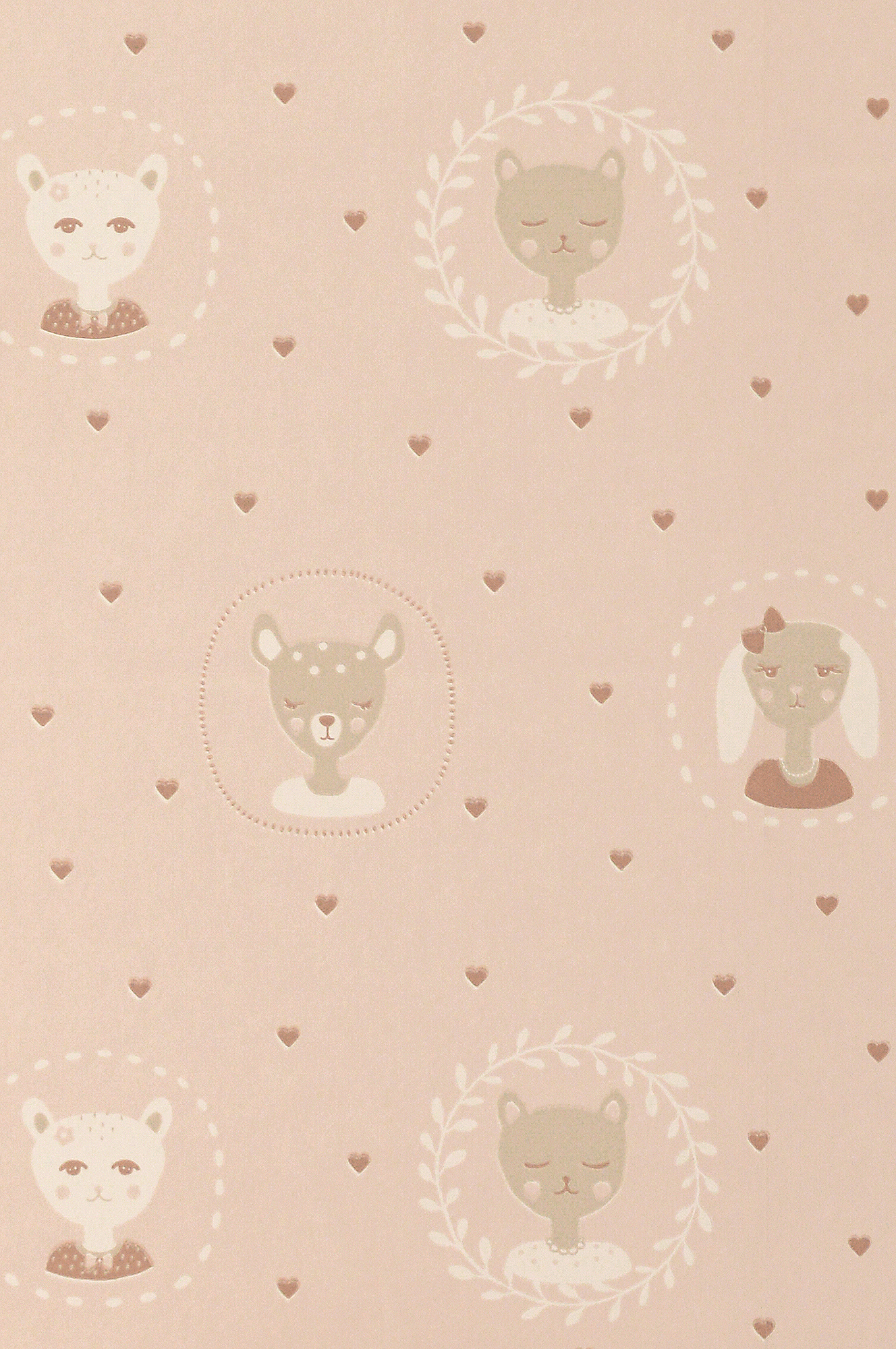 HEARTS DUSTY WARM PINK - 7