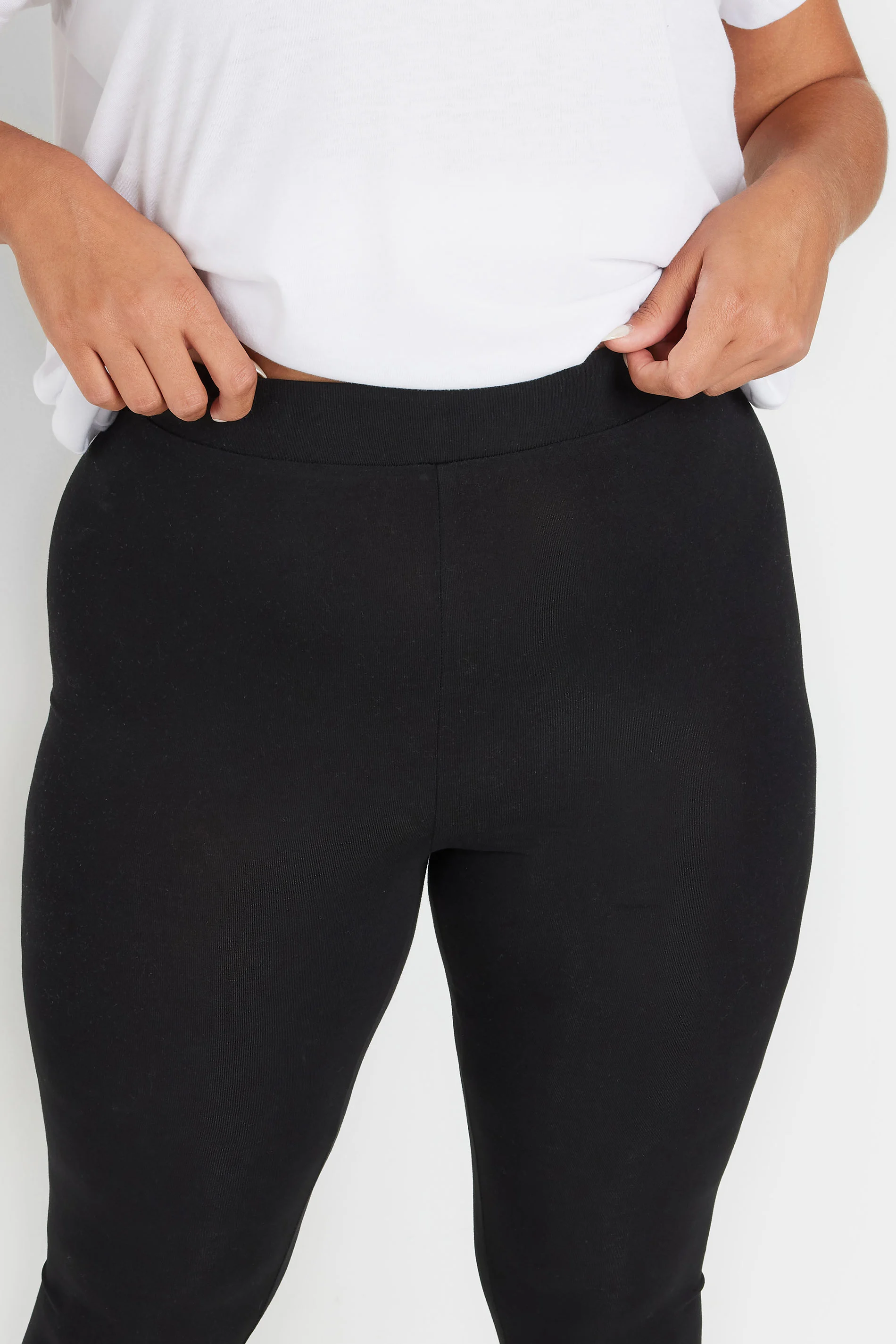 2-pack svarta leggings med resårmidja, Ylva  - 5
