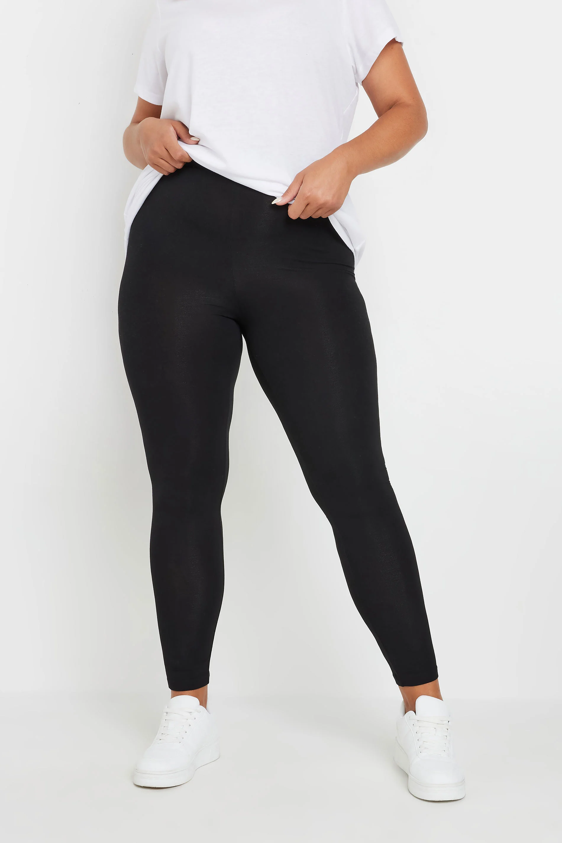2-pack svarta leggings med resårmidja, Ylva  - 2