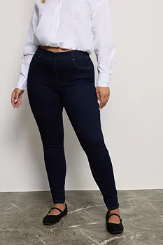 Jeggings med fickor, Jenny, indigoblå 