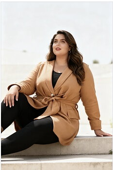 Kappa med knytband, kamel 