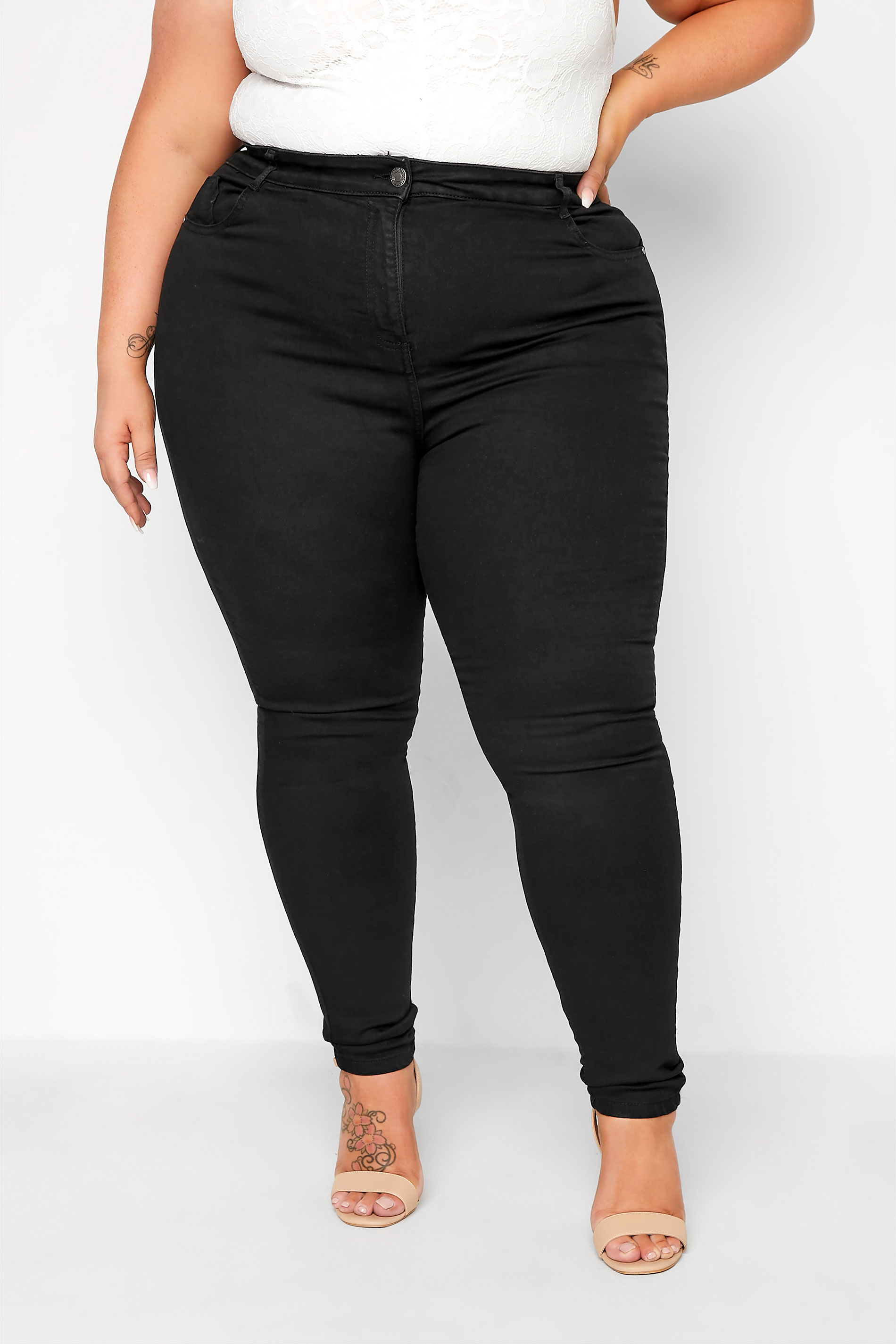 Jeans med fickor, Ava, svart  - 5