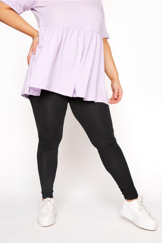 2-pack bomullsleggings, Yrsa, svart  - 6