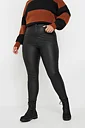 Jeans med coated finish, Ava, svart 