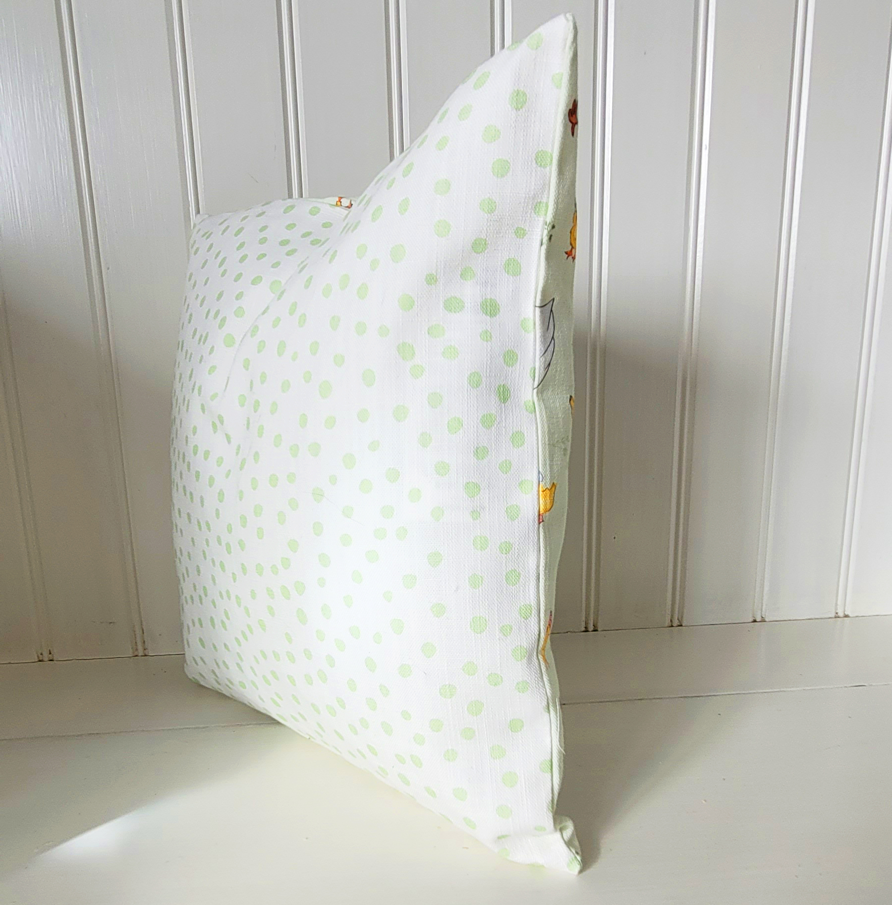 KUDDFODRAL Höna 40 x 40 linne/bomull ljusgrön - 3