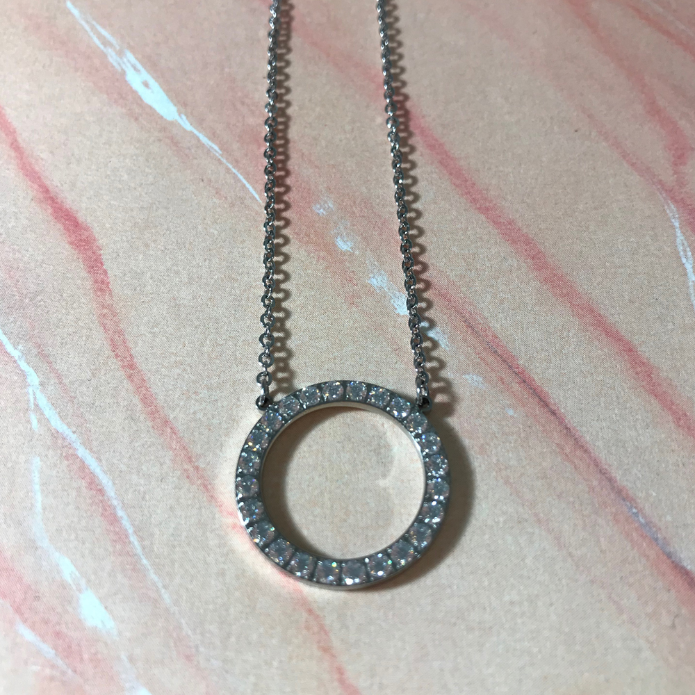 Glow necklace steel long