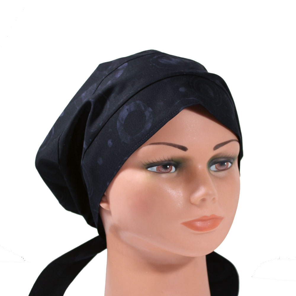 Bonnet med knytband - My - svart 
