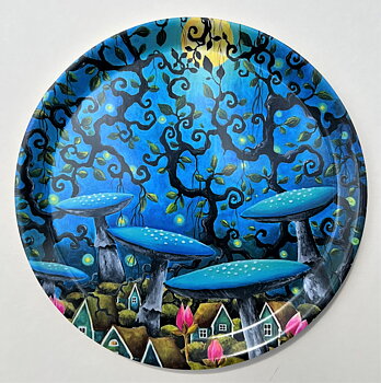U. Baby Blue - rund bricka 