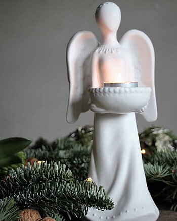 Candle holder Guardian Angel White Maja Cottage