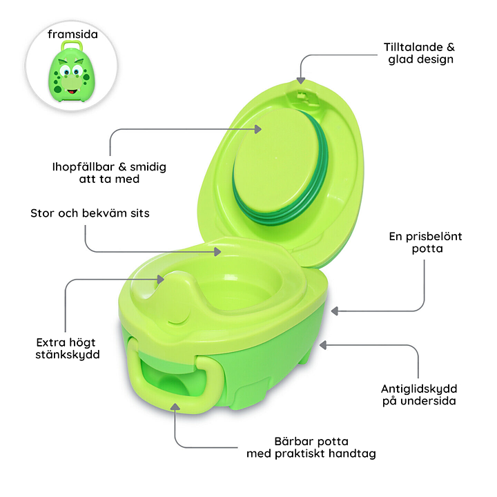 My Carry Potty Potträningskit & Toalettset Dino