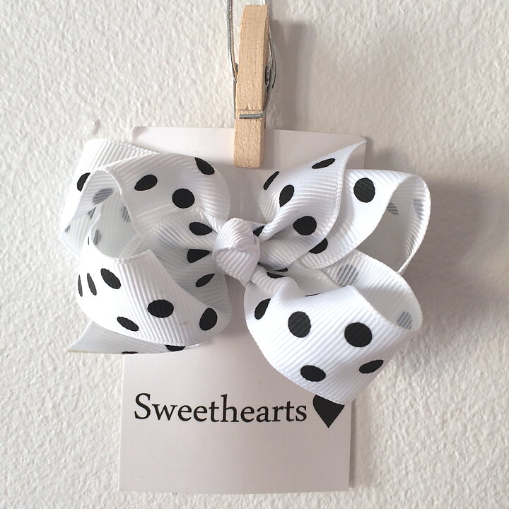 Sweethearts Hårrosett Classic Polkadot VIT 20-pack
