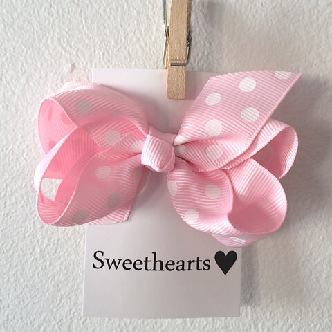 Sweethearts Hårrosett Classic Polkadot LJUSROSA 20-pack