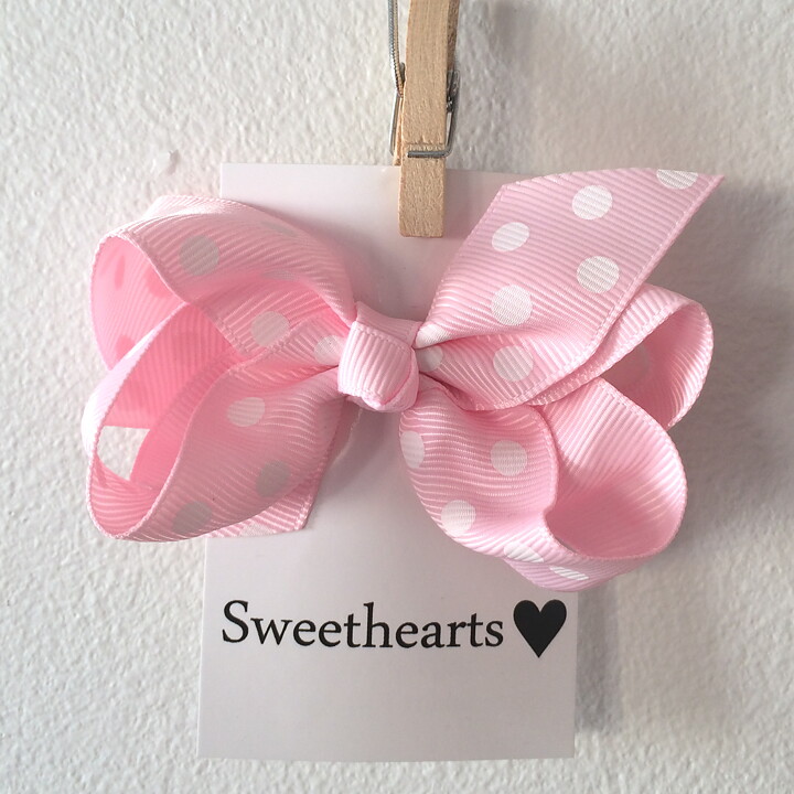 Sweethearts Hårrosett Classic Polkadot LJUSROSA 20-pack