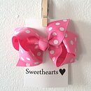 Sweethearts Hårrosett Classic Polkadot ROSA 20-pack