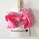 Sweethearts Hårrosett Classic Polkadot ROSA 20-pack