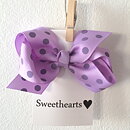 Sweethearts Hårrosett Classic Polkadot LAVENDEL 20-pack