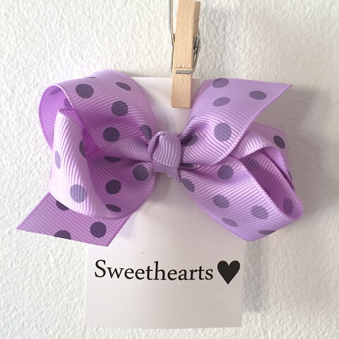 Sweethearts Hårrosett Classic Polkadot LAVENDEL 20-pack
