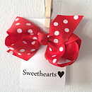 Sweethearts Hårrosett Classic Polkadot RÖD 20-pack