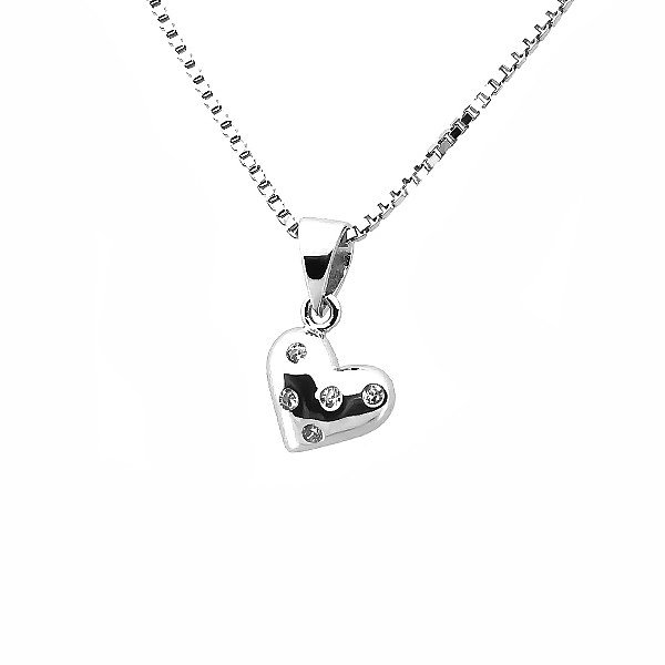 Sweethearts Silverhalsband HJÄRTA 2-pack