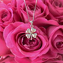 Sweethearts Silverhalsband FYRKLÖVER 2-pack