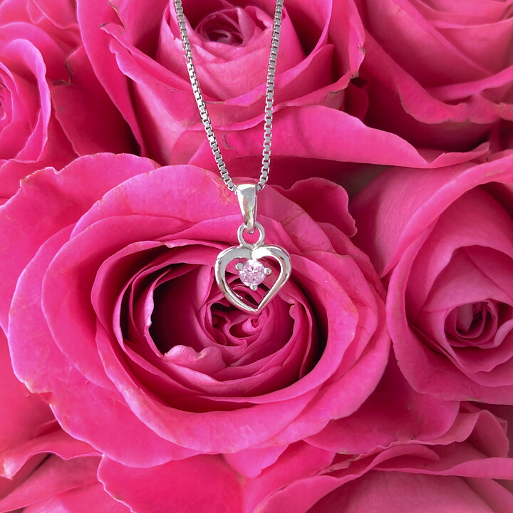 Sweethearts Silverhalsband HJÄRTA 2-pack