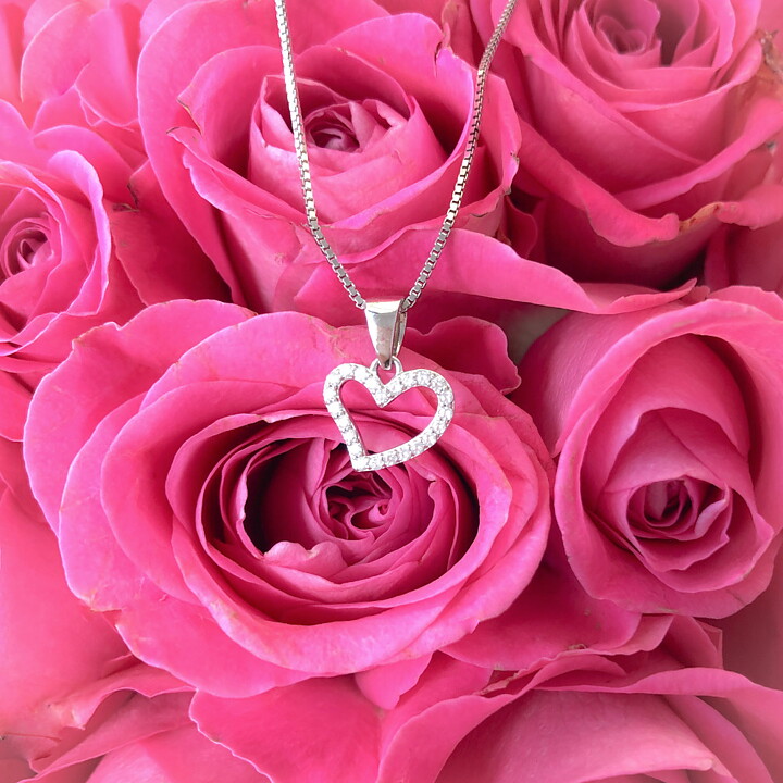 Sweethearts Silverhalsband HJÄRTA 2-pack